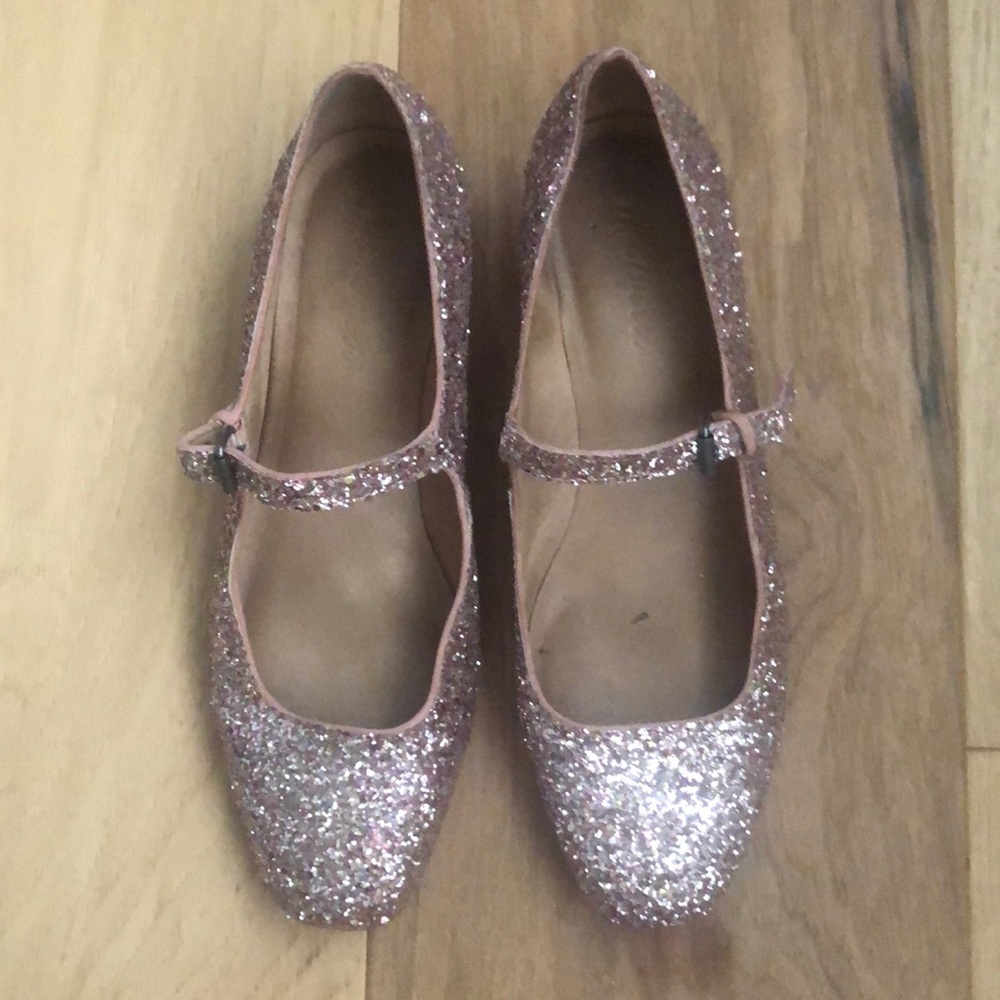Madewell glitter Mary Janes